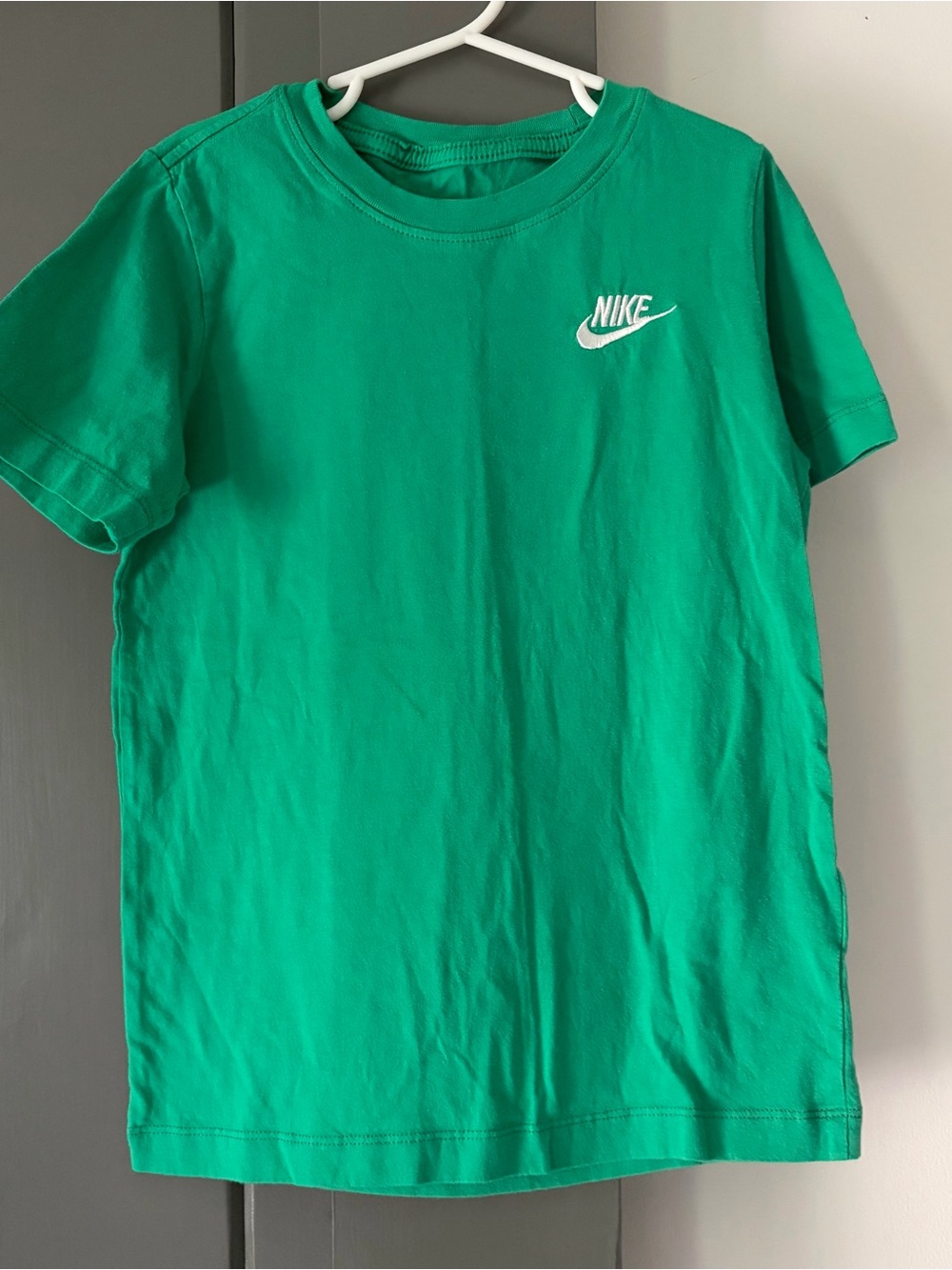 Nike Kids Green Short Sleeve Tee with White Swoosh